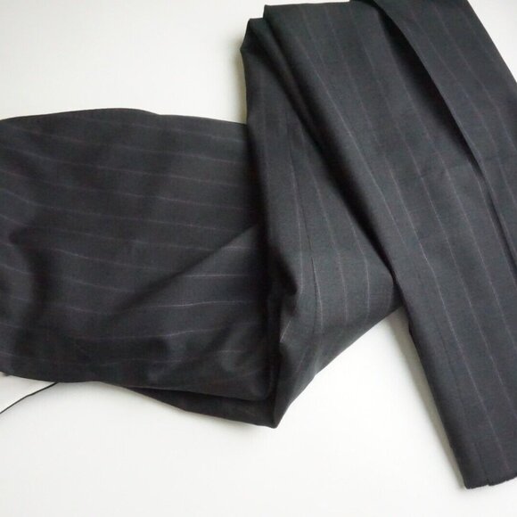 Isaia Charcoal Gray Purple Pinstriped Wool 2 Pc Suit Jacket Pants 42R BRAND NEW - Picture 10 of 11